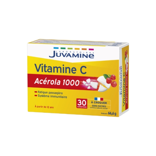 Complément alimentaire Vitamine C Fatigue Passagère Système Immunitaire Acérola JUVAMINE