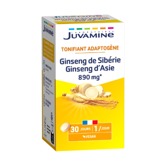 Complément Alimentaire Tonifiant Adaptogène Gingembre de Sibérie et Asie JUVAMINE