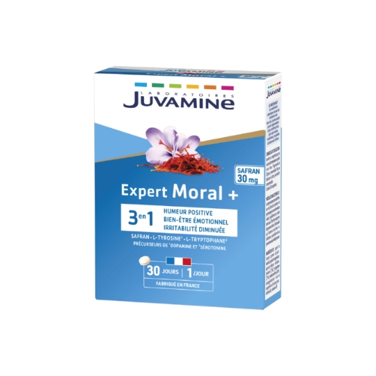 Complément alimentaire 3en1 Humeur Positive Bien-Être Emotionnel Irritabilité Diminuée Expert Moral+ JUVAMINE