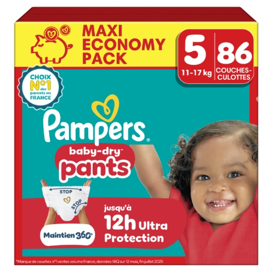 Couches-Culottes 11-17kg Taille 5 Baby Dry Pants PAMPERS