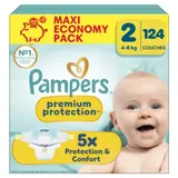 Couches Bébé 4-8kg Taille 2 Premium Protection PAMPERS