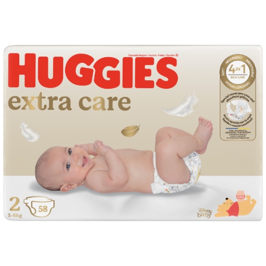 Couches Bébé Taille 2 3-6kg Disney Extra Care HUGGIES