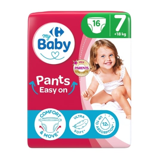 Couches-Culottes Taille 7 18kg+ Easy On CARREFOUR BABY