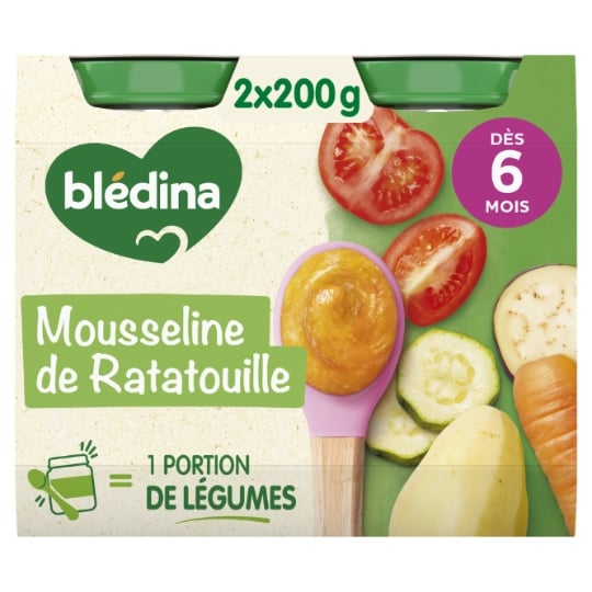 Plat bébé dès 6 mois Mousseline de ratatouille BLEDINA