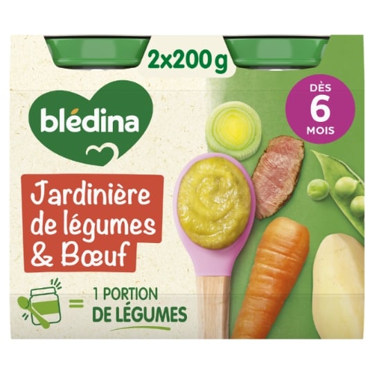 Plat bébé dès 6 mois Jardinière de légumes Boeuf BLEDINA