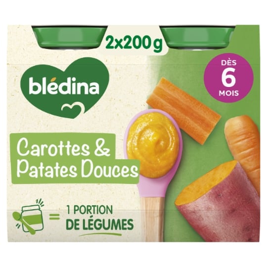 Plat bébé dès 6 mois Carottes Patates douces BLEDINA