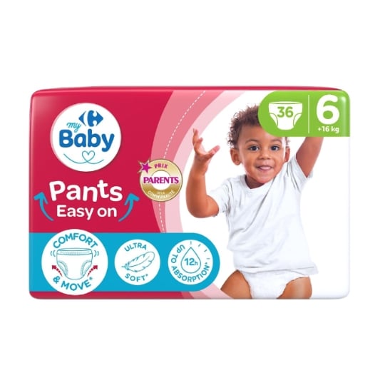 Couches-Culottes Taille 6 16kg+ Easy On CARREFOUR BABY