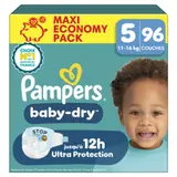 Couches Bébé 11-16kg Taille 5 Baby Dry PAMPERS