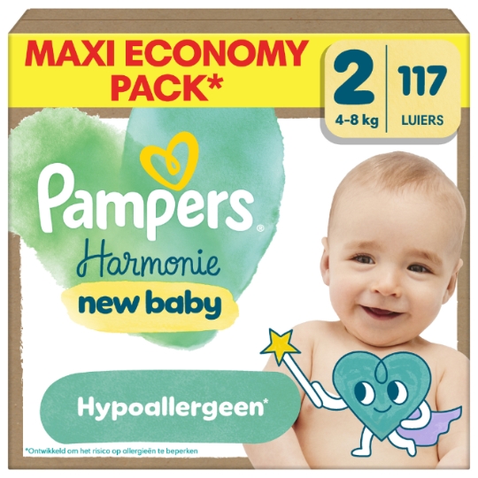 Couches Taille 2 2-5kg Hypoallergénique Harmonie PAMPERS