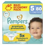 Couches Bébé 11-16kg Taille 5 Premium Protection PAMPERS
