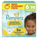 Couches Bébé 13-18kg Taille 6 Premium Protection PAMPERS