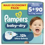 Couches Bébé 12-17kg Taille 5+ Baby Dry PAMPERS