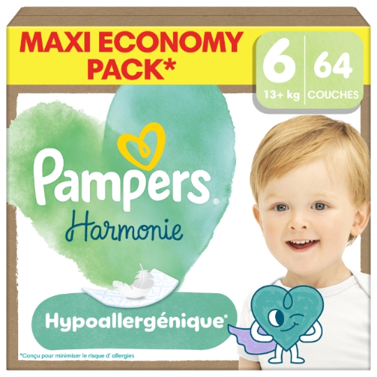 Couches Harmonie 13kg et + Taille 6 PAMPERS