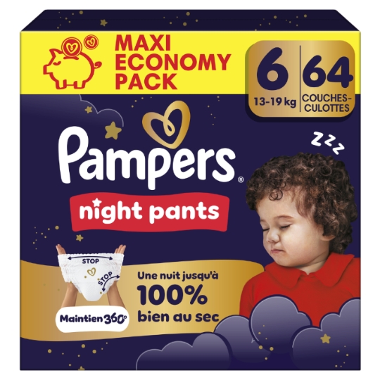 Couches-Culottes 13-19kg Taille 6 Night Pants PAMPERS