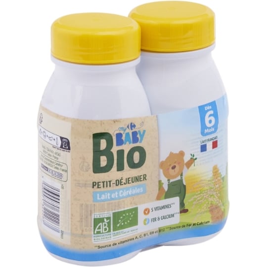 Lait bébé lait Et Céréales Dès 6 Mois Bio CARREFOUR BABY