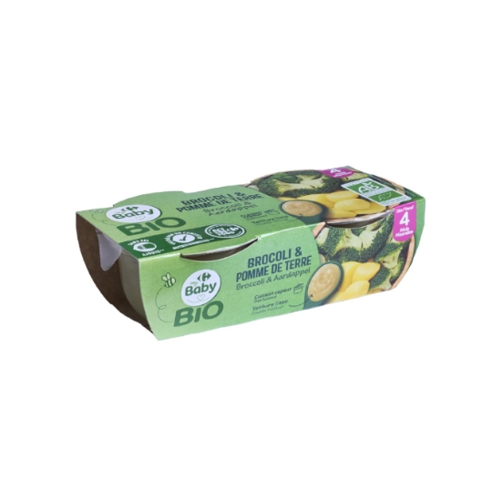 Plat bébé dès 4 mois Brocolis Pomme de terre Bio CARREFOUR BABY