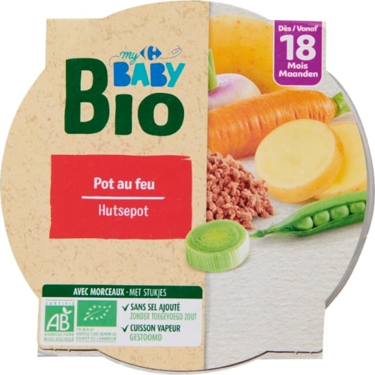 Plat bébé dès 18 mois Pot au Feu Bio CARREFOUR BABY