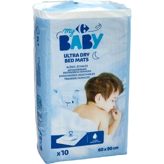 Alèses Bébé jetables 60x90 CARREFOUR BABY