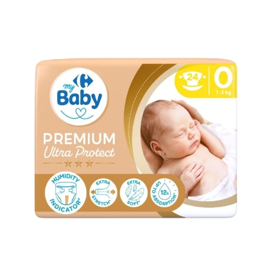 Couches Bébé Taille 0 1-3kg Premium CARREFOUR BABY