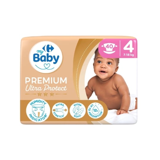 Couches Bébé Taille 4 7-18kg Premium CARREFOUR BABY