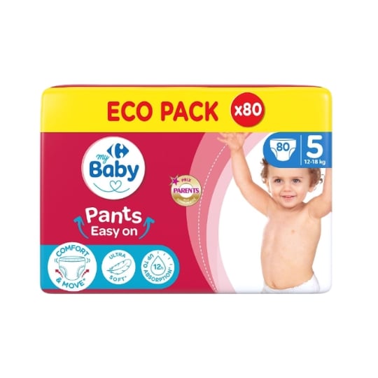 Couches-Culottes Taille 5 12-18kg Easy On CARREFOUR BABY