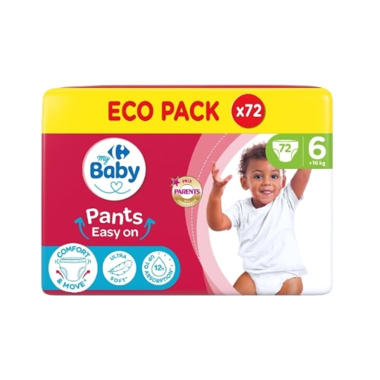Couches-Culottes Taille 6 16kg+ Easy On CARREFOUR BABY