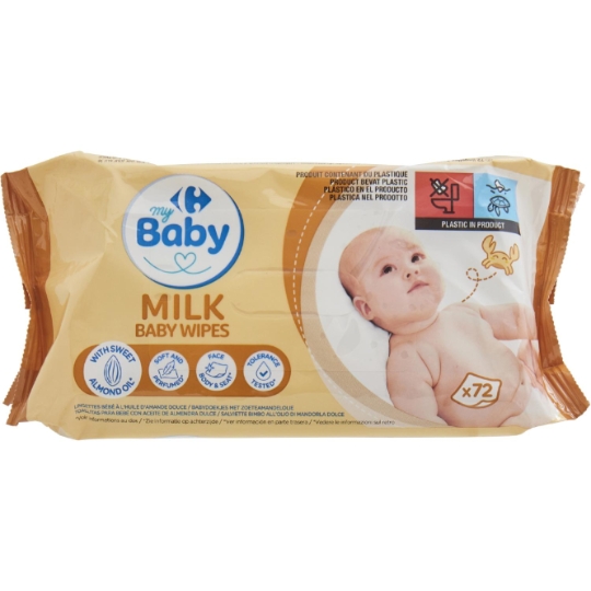 lingettes bébé sans conservateurs et à l'huile d'amande douce CARREFOUR