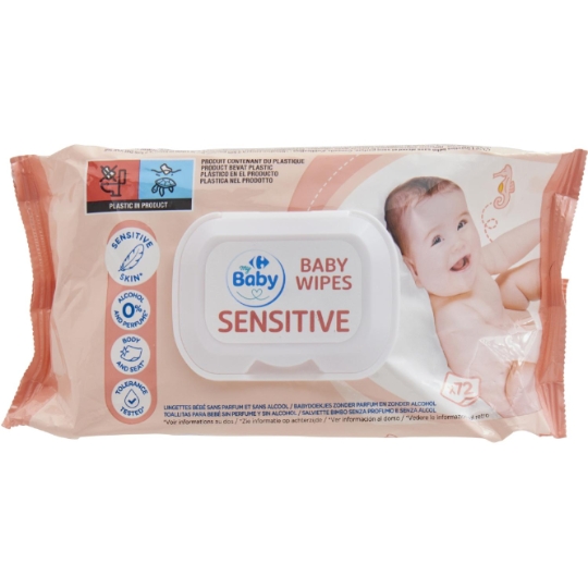 Lingettes bébé sans parfum et sans alcool CARREFOUR