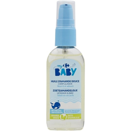 Huile pour bébé Pour le corps et le bain A l'huile d'amande CARREFOUR BABY