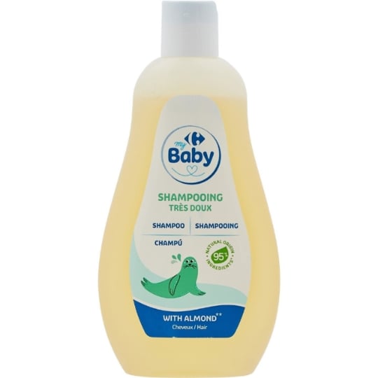 Shampoing bébé Très doux 95% D'origine Naturelle CARREFOUR BABY