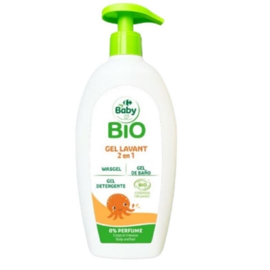 Gel douche bébé Corps et Cheveux 2 en 1 Sans Parfum Bio CARREFOUR BABY BIO