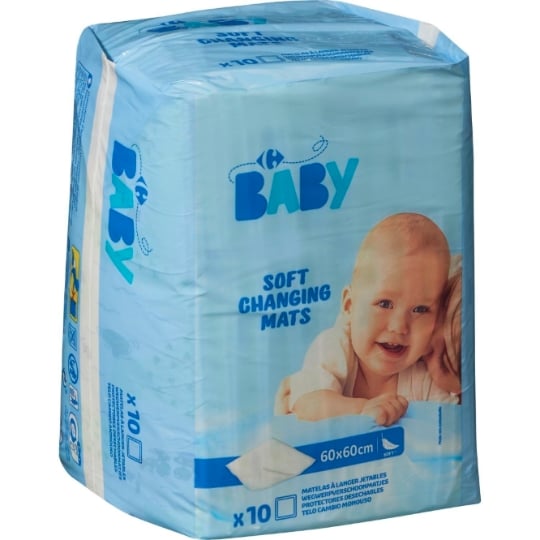 Matelas à langer jetables doux et dermatologiquement testé et absorbants CARREFOUR
