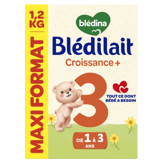 Lait bébé en poudre 3ème âge Dès 12 Mois Blédilait Croissance + BLEDINA