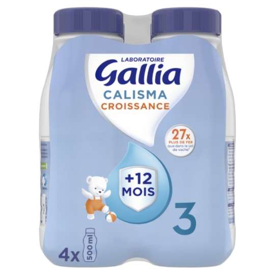 Lait bébé liquide 3ème âge Dès 12 Mois Calisma Croissance GALLIA