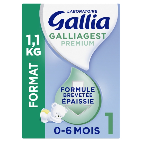 Lait bébé En poudre épaissie 1er âge dès la naissance Galliagest Premium GALLIA