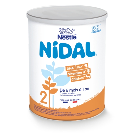 Lait bébé en poudre 2ème âge Dès 6 Mois Nidal NESTLE