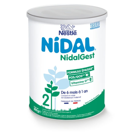 Lait bébé en poudre 2ème âge Dès 6 Mois Nidal Gest NESTLE