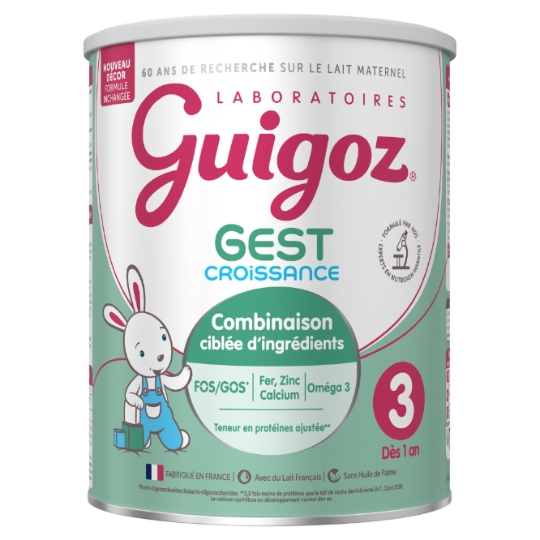 Lait bébé en poudre 3ème âge Dès 12 Mois Croissance Guigozgest GUIGOZ