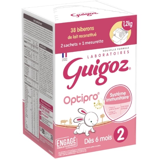 Lait bébé en poudre 2ème âge Dès 6 Mois Optipro GUIGOZ