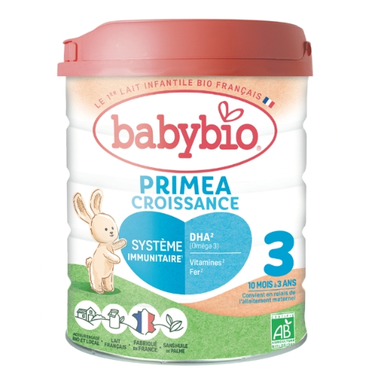 Lait bébé en poudre 3ème âge Dès 12 Mois Bio Primea Croissance BABYBIO