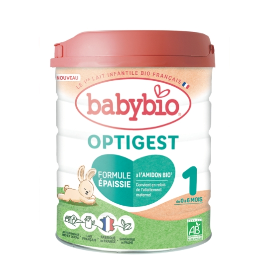 Lait bébé en Poudre 1er âge Formule Epaissie Optigest BABYBIO