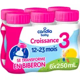 Lait bébé liquide 3ème âge Dès 12 Mois Croissance CANDIA BABY