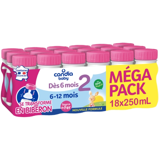 Lait bébé liquide 2ème âge Dès 6 Mois CANDIA BABY
