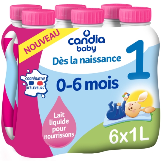 Lait bébé Liquide 1er âge dès la Naissance CANDIA BABY