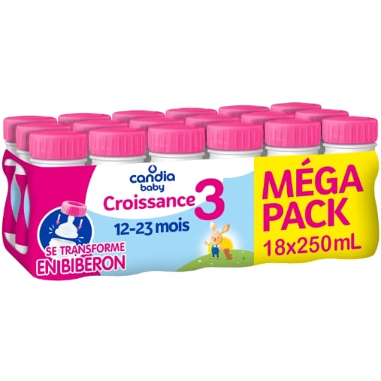 Lait bébé liquide 3ème âge Dès 12 Mois Croissance CANDIA BABY