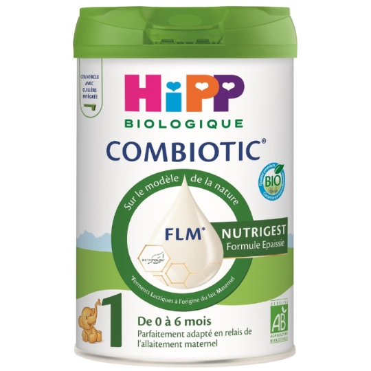Lait bébé en poudre 1er âge Dès La Naissance Epaissi Bio Nutrigest Combiotic HIPP BIOLOGIQUE
