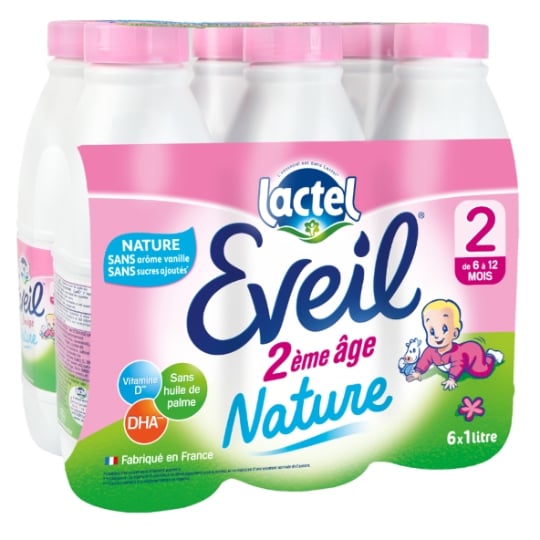 Lait bébé liquide 2ème âge Dès 6 Mois Nature Éveil LACTEL