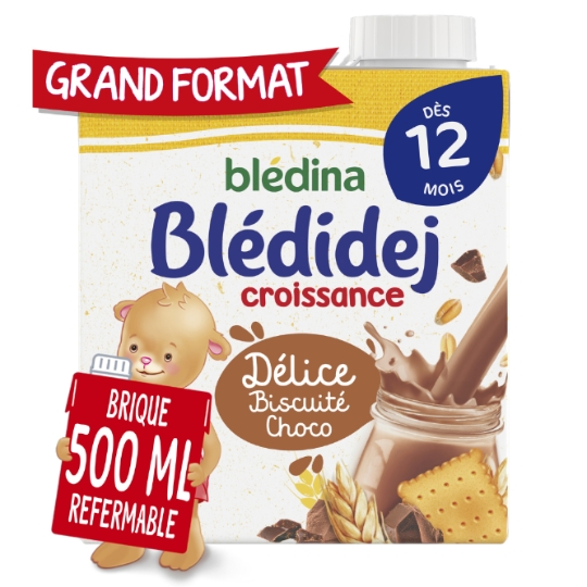 Céréales bébé dès 12 mois Saveur Délice Biscuité Choco Croissance Blédidej BLEDINA