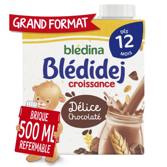Céréales bébé dès 12 mois saveur Délice Chocolaté Croissance Blédidej BLEDINA