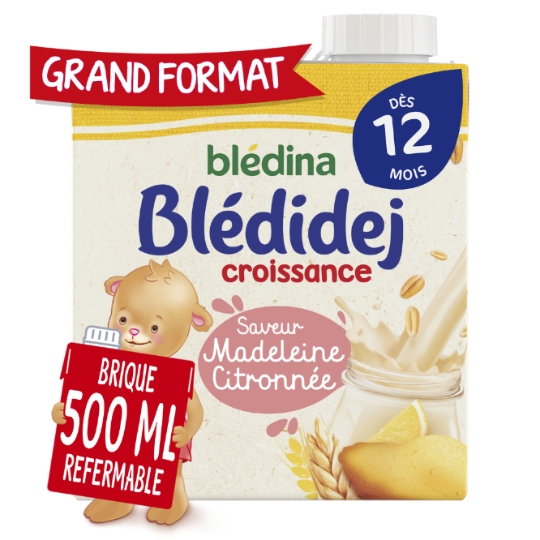 Céréales bébé dès 12 mois saveur Madeleine citronnée Blédidej BLEDINA